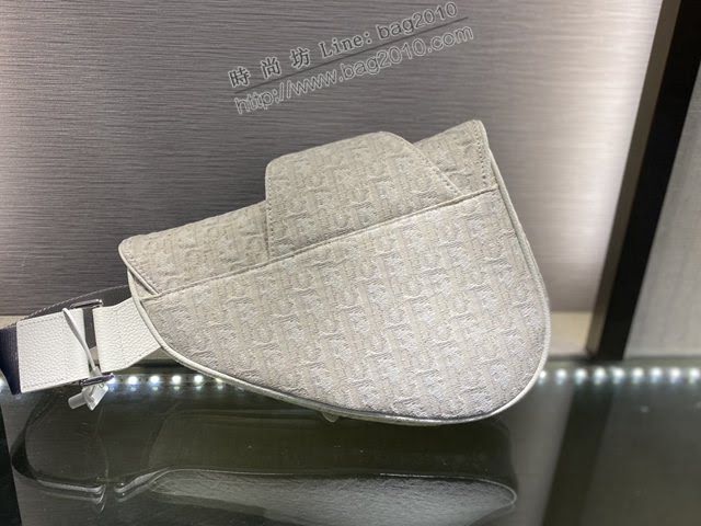 Dior男包 迪奧ophidia復古老花帆布saddle馬鞍包 Dior手提肩背包  dfk1540